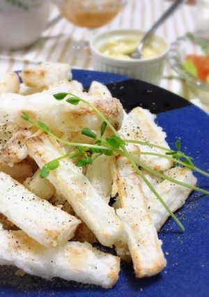 材料4つ♪オーブンでヘルシー 長芋フライ-レシピのメイン写真