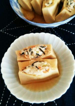 高野豆腐の肉詰め煮-レシピのメイン写真