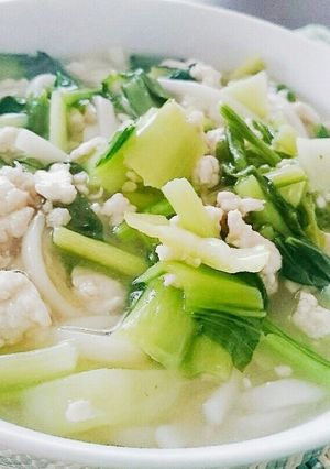 鳥挽き肉のあんかけうどん-レシピのメイン写真