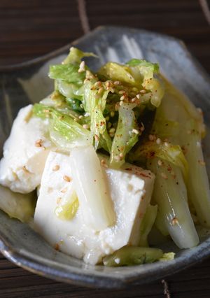 白菜浅漬けと豆腐の簡単中華風サラダ-レシピのメイン写真