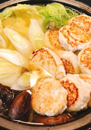 冬のお鍋に!鶏ひき豆腐のぺたんこ団子-レシピのメイン写真