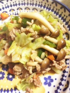 ひき肉と野菜きのこ炒め-レシピのメイン写真