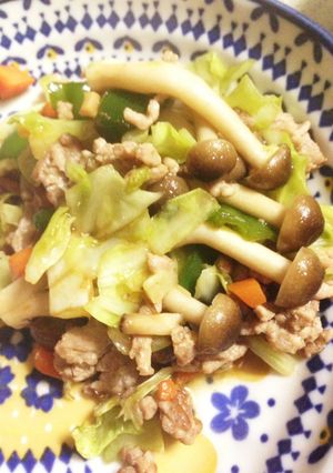 ひき肉と野菜きのこ炒め-レシピのメイン写真