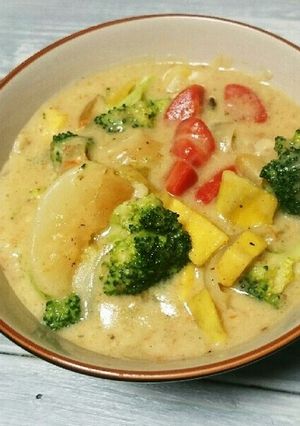 冬の野菜の彩りシチュー-レシピのメイン写真