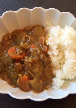 玉ねぎなし！白菜とネギの牛挽肉カレー！-レシピのメイン写真