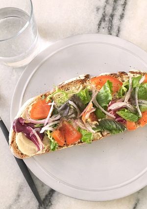 ハムスのタルティーヌ(vegan)-レシピのメイン写真