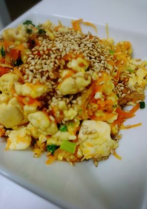 塩分控えめ！めんどくさがりやの煎り豆腐-レシピのメイン写真