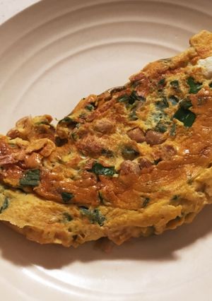 トップ10入り感謝！おいしい納豆オムレツ-レシピのメイン写真