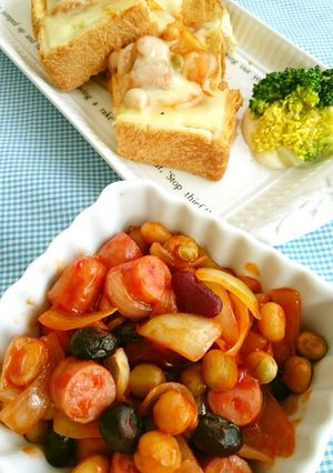 簡単お手軽★ソーセージビーンズ-レシピのメイン写真