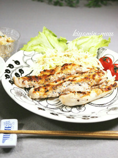 鶏ささみのマヨネーズ焼き♡七味風味♪-レシピのメイン写真