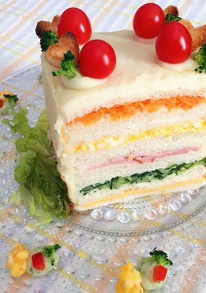 クリスマスやお祝いに☆サンドイッチケーキ-レシピのメイン写真