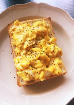 簡単とろり卵トースト♥モーニングランチに-レシピのメイン写真