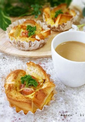 クリスマスにも♥食パンで簡単パンキッシュ-レシピのメイン写真