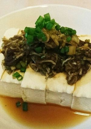 ジャコとネギのとろとろかけ豆腐-レシピのメイン写真