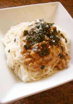 梅の香ゴマ味噌マヨ納豆★素麺-レシピのメイン写真