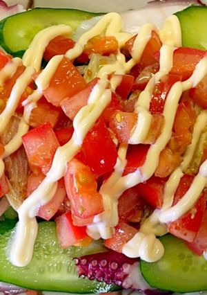 簡単な茹でたこのさっぱりカルパッチョ-レシピのメイン写真