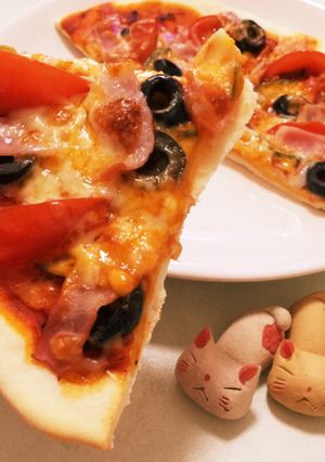 グリルで簡単★サクサク!クリスピーピザ♬-レシピのメイン写真