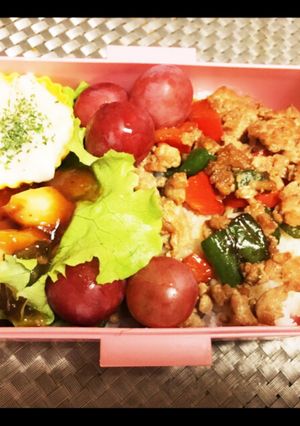 娘弁当･ガパオと酢豚とマカロニ-レシピのメイン写真
