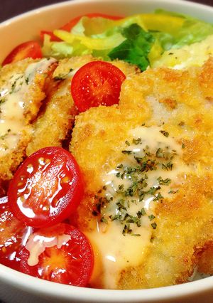 お弁当♡ミラノ風カツレツ丼＊チーズソース-レシピのメイン写真