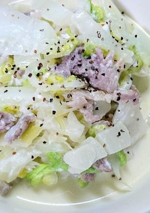 あと一品に白菜のカルボナーラ風炒め煮-レシピのメイン写真