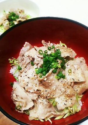 豚バラでネギ塩丼-レシピのメイン写真