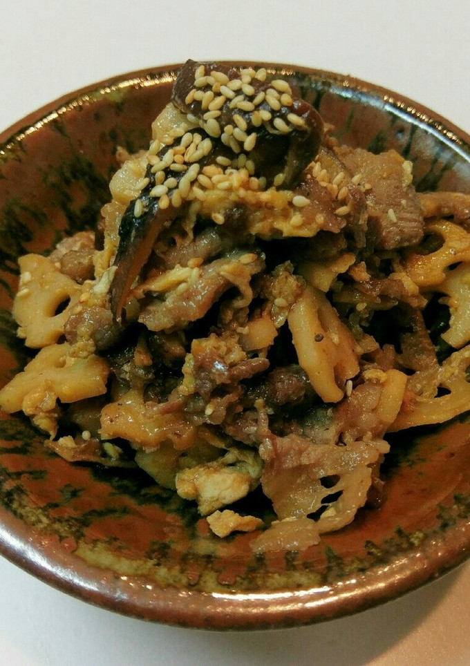 牛肉と蓮根の卵とじ～すき焼き風～-レシピのメイン写真