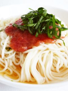 大葉と梅のさっぱりそうめん-レシピのメイン写真