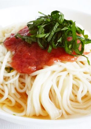 大葉と梅のさっぱりそうめん-レシピのメイン写真