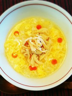 出汁も具もササミで!鶏と玉子の雑炊-レシピのメイン写真