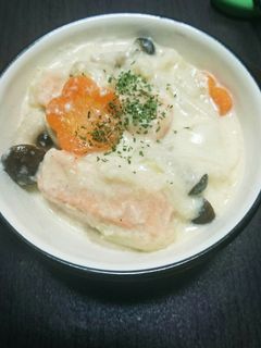 鮭と野菜のクリーム煮-レシピのメイン写真