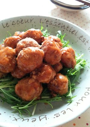 白菜入り☆焼き肉団子の甘酢だれ-レシピのメイン写真