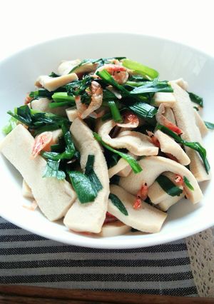 高野豆腐とニラのシンプル炒め-レシピのメイン写真