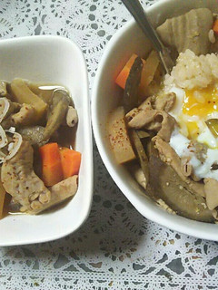 ★簡単★白モツ味噌煮込み&ぶっかけ丼★-レシピのメイン写真