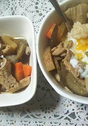 ★簡単★白モツ味噌煮込み&ぶっかけ丼★-レシピのメイン写真