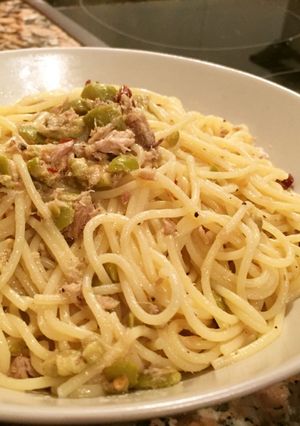 グリーンオリーブとシーチキンのパスタ-レシピのメイン写真