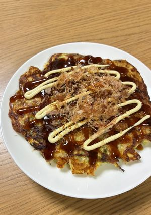 冷凍えびとネギのお好み焼き-レシピのメイン写真