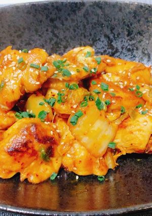 ごはんがすすむ!鶏むねキムチーズ炒め-レシピのメイン写真