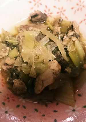 マグロのアラのセロリ煮-レシピのメイン写真