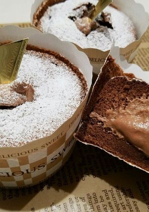 ふわふわ❤生カップケーキ(チョコ)♪-レシピのメイン写真