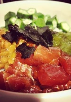 ヅケといえばやはし鮪ですね。納豆丼-レシピのメイン写真