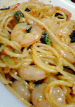 エビとほうれん草のカラブレーゼパスタ-レシピのメイン写真