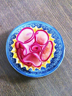 カンタン酢で赤かぶの甘酢漬けのお花♪-レシピのメイン写真