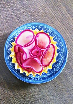 カンタン酢で赤かぶの甘酢漬けのお花♪-レシピのメイン写真