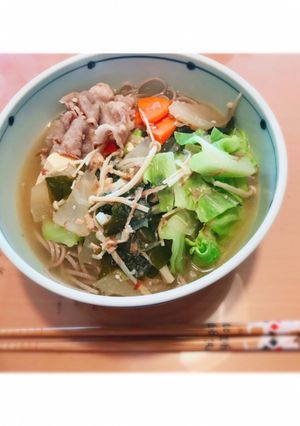 〇具沢山そば〇#みそ汁リメイク-レシピのメイン写真