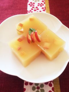 りんごのコンポート寒天ゼリー-レシピのメイン写真