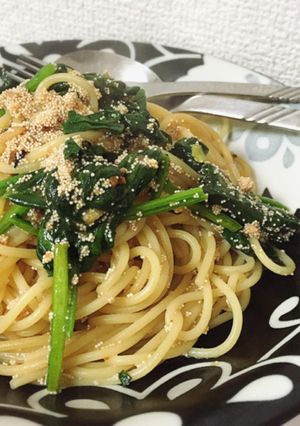 明太子とほうれん草のバター醤油パスタ-レシピのメイン写真