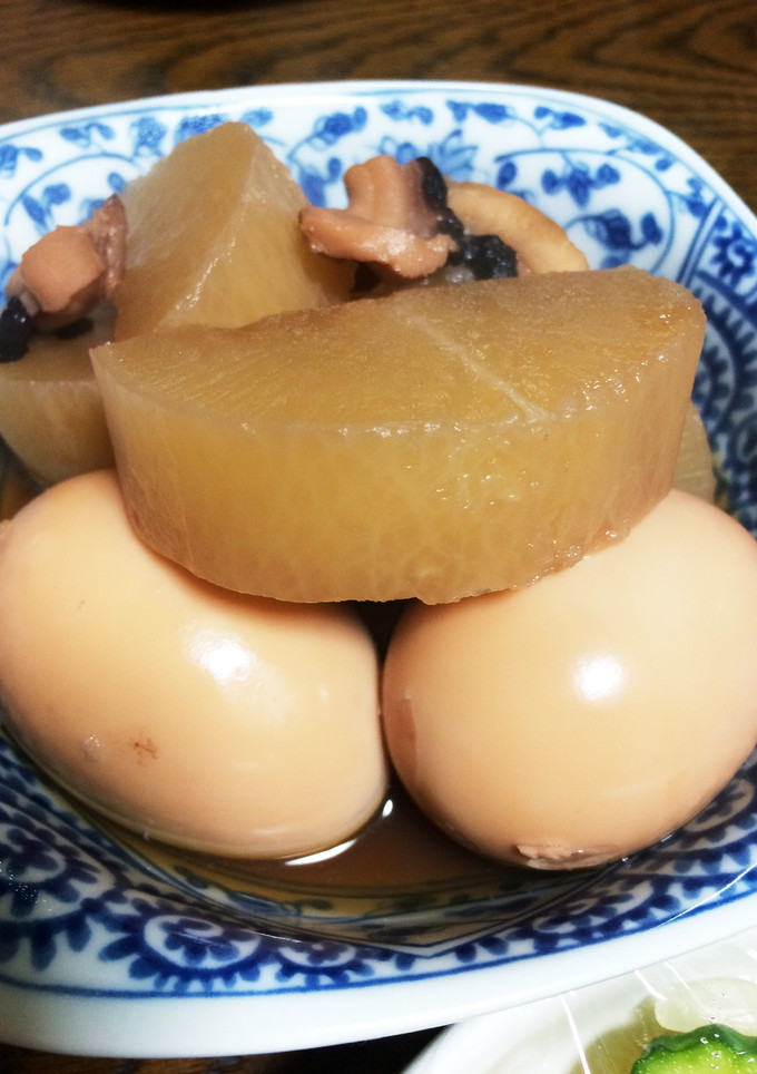 味が染み染み。タコ頭と大根と卵の煮物-レシピのメイン写真