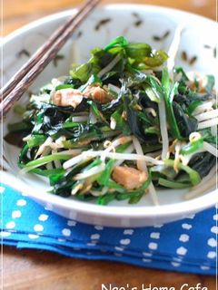 ツナ*ワカメ*ニラ*モヤシの中華野菜炒め-レシピのメイン写真