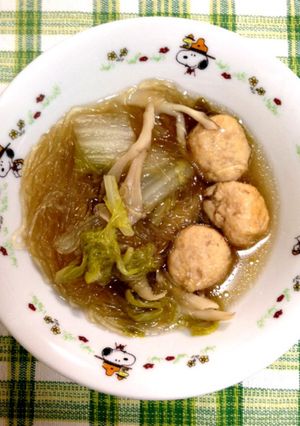 ねこぶだしで鶏つみれスープ-レシピのメイン写真