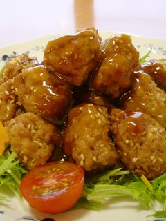 てりやき味☆ふわふわ豆腐肉団子-レシピのメイン写真